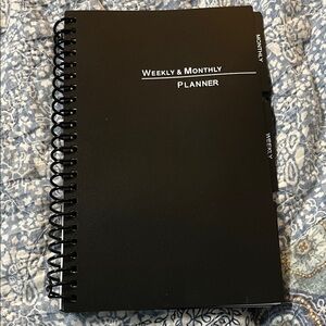 Black Weekly & Monthly Planner